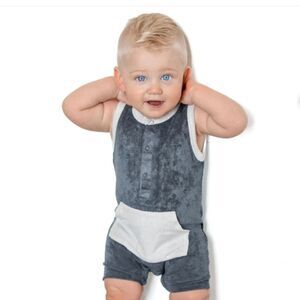 Little Bipsy terry romper nwot baby size 12-18 mo